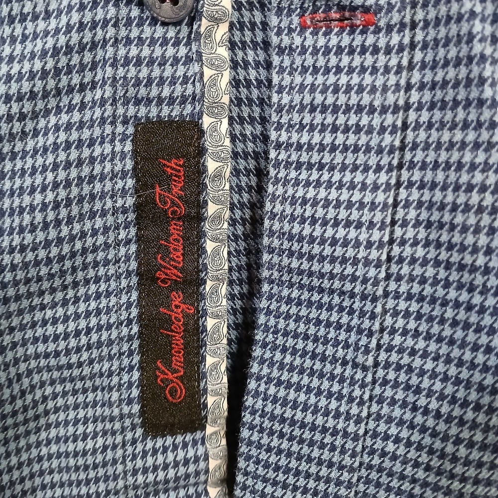 Robert Graham Shirt Mens XL Blue Modern American Tailored Fit Flip Cuff AB50 - Picture 9 of 12